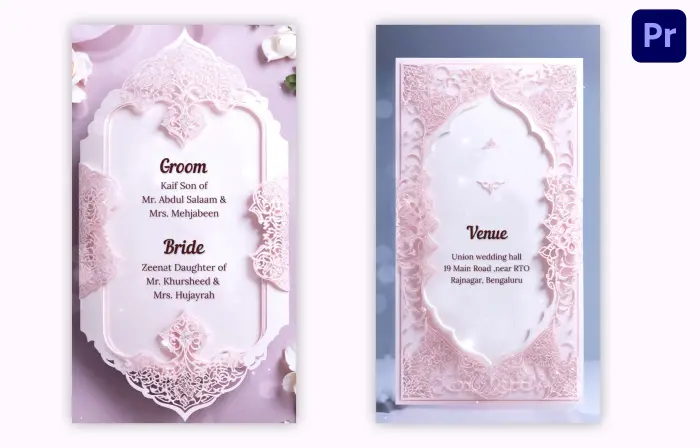 Beautiful Islamic 3D Wedding Invitation Instagram Story